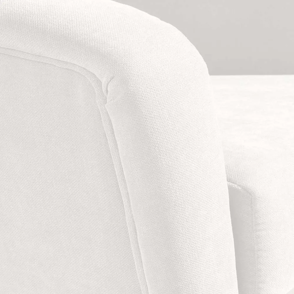 Wohnen Sessel<Sessel in Creme Velours-Stoff - Emia