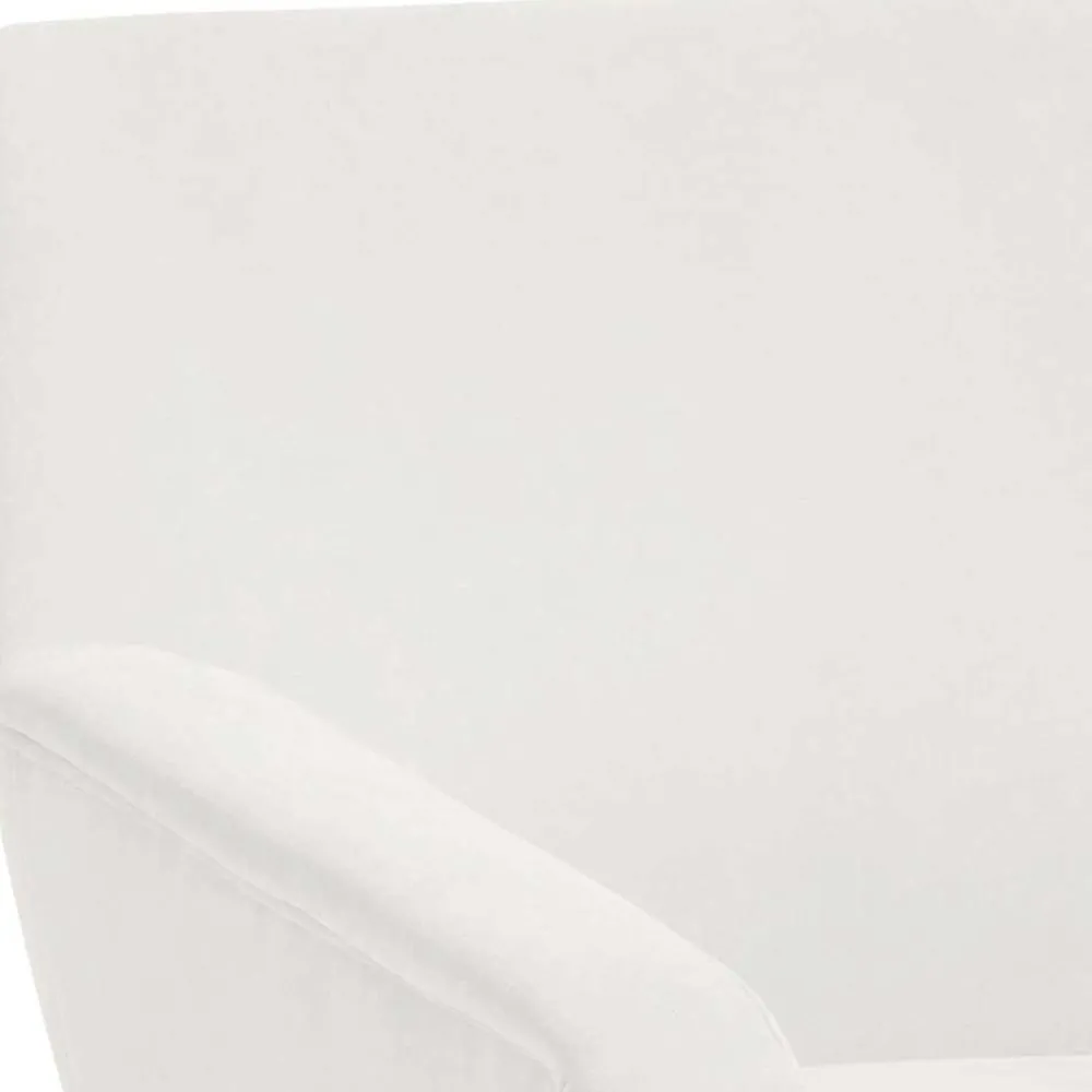 Wohnen Sessel<Sessel in Creme Velours-Stoff - Emia