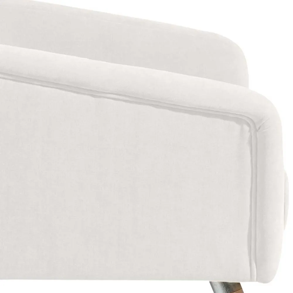 Wohnen Sessel<Sessel in Creme Velours-Stoff - Emia