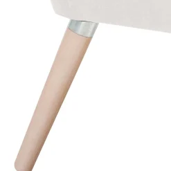 Wohnen Sessel<Sessel in Creme Velours-Stoff - Emia