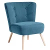 Wohnen Sessel<Sessel in Petrol Blau Velours - Curedo