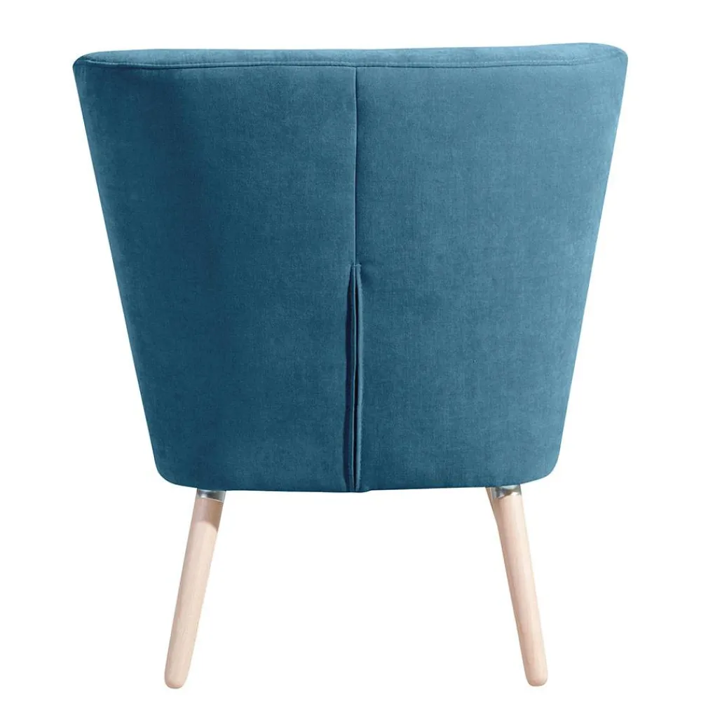Wohnen Sessel<Sessel in Petrol Blau Velours - Curedo
