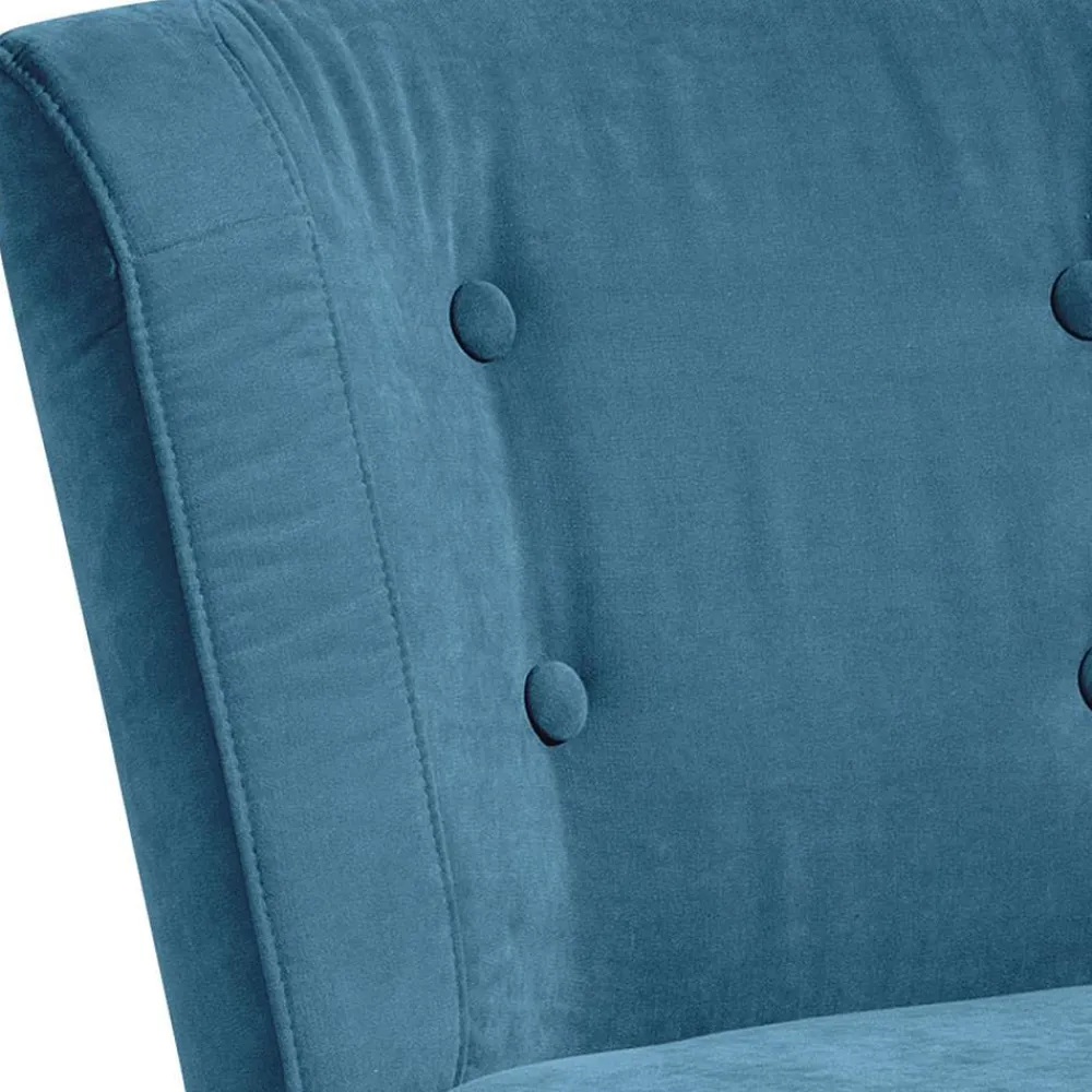 Wohnen Sessel<Sessel in Petrol Blau Velours - Curedo