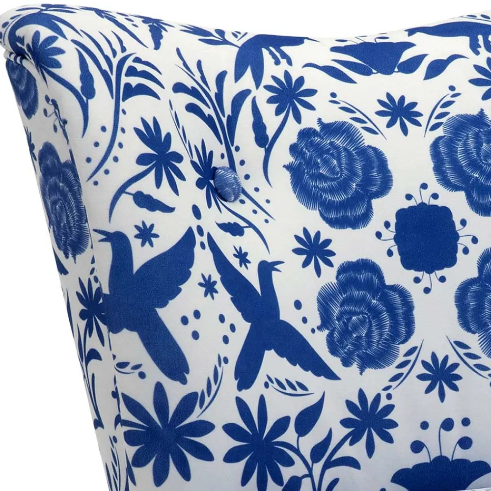 Wohnen Sessel<Sessel in Weiß Blau mit Blumen und Vögeln - Intiatos