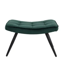 Wohnen Sessel<Sessel mit Fußhocker aus Samt - Andra (zweiteilig)