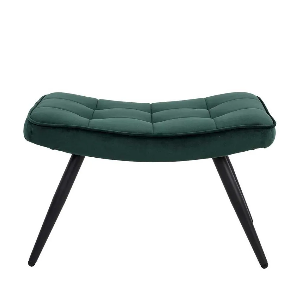 Wohnen Sessel<Sessel mit Fußhocker aus Samt - Andra (zweiteilig)