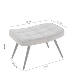 Wohnen Sessel<Sessel mit Fußhocker aus Samt - Andra (zweiteilig)