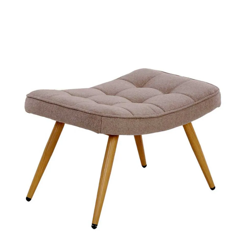 Wohnen Sessel<Sessel mit Fußhocker in Beige - Trees (zweiteilig)