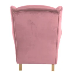 Wohnen Sessel<Sessel mit Ohren in Rosa Samtvelours - Cascaya