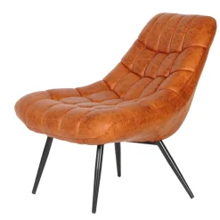 Wohnen Sessel<Sessel ohne Armlehnen in Cognac Braun - Escavan