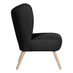 Wohnen Sessel<Sessel ohne Armlehnen in Schwarz Stoff - Oase