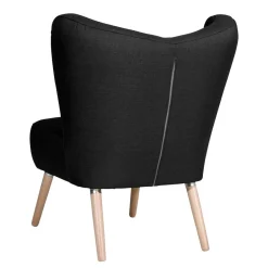 Wohnen Sessel<Sessel ohne Armlehnen in Schwarz Stoff - Oase