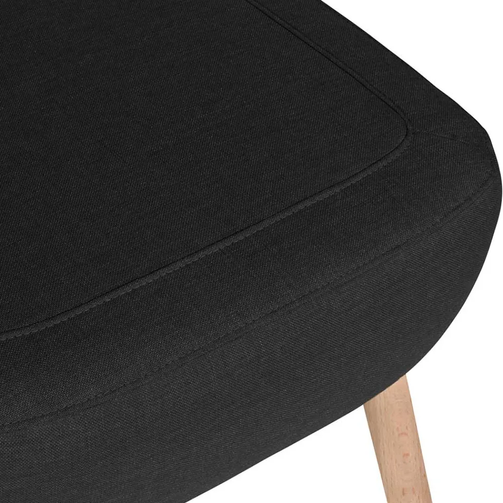 Wohnen Sessel<Sessel ohne Armlehnen in Schwarz Stoff - Oase