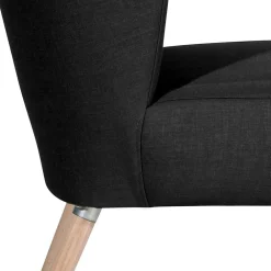 Wohnen Sessel<Sessel ohne Armlehnen in Schwarz Stoff - Oase