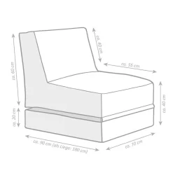 Wohnen Sessel<Sessel-Sitzsack ausklappbar zur Relaxliege - Victory
