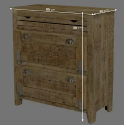 Wohnen Garderoben<Set Design Flur Möbel massiv - Suennas (sechsteilig)