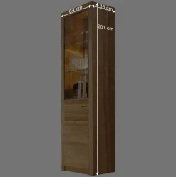 Wohnen Wohnwände<Set Design Wohnwand aus Asteiche - Landuva (vierteilig)