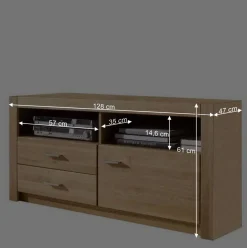 Wohnen Wohnwände<Set Design Wohnwand aus Asteiche - Landuva (vierteilig)
