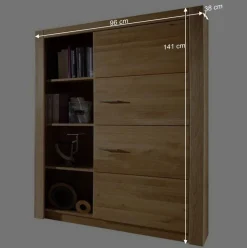 Wohnen Wohnwände<Set Design Wohnwand aus Asteiche - Landuva (vierteilig)