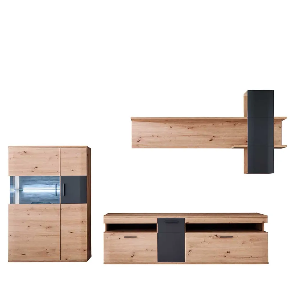 Wohnen Wohnwände<Set Design Wohnwand Möbel - Vecenda (dreiteilig)