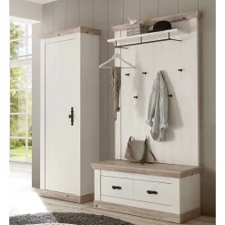 Wohnen Garderoben<Set Dielen Ausstattung mit Schrank - Nedita (dreiteilig)