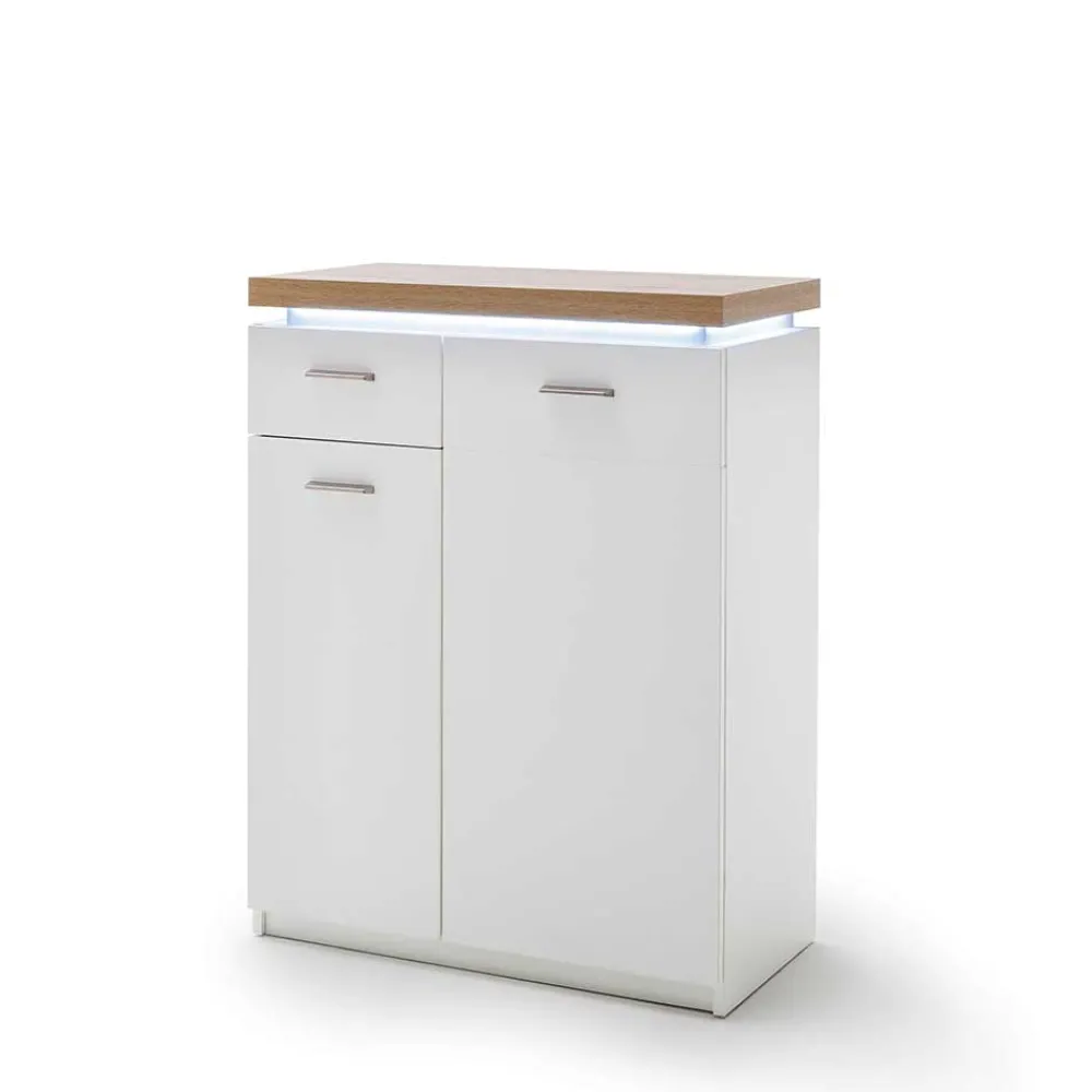 Wohnen Garderoben<Set Dielen Möbel Kombi mit LED - Nusenia (fünfteilig)