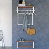 Wohnen Garderoben<Set Flurmöbel in Weiß & Eiche - Duvinia (zweiteilig)