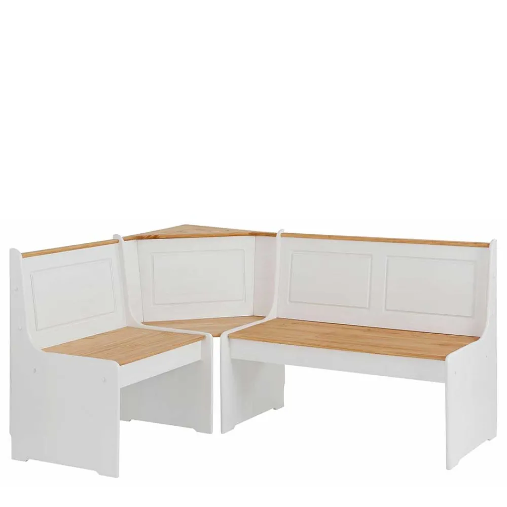 Wohnen Sitzgruppe<Set Landhaus Eckbank & Tisch - Lilien (zweiteilig)