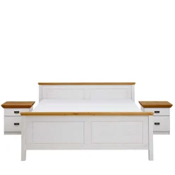 Wohnen Betten<Set Landhausbett & Nachtschränke - Sibiuta (dreiteilig)