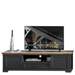 Wohnen Wohnwände<Set TV Lowboard & Vitrine in Grau - Thumbs (zweiteilig)