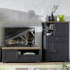 Wohnen Wohnwände<Set TV Unterschrank & Highboard - Thumbs (zweiteilig)