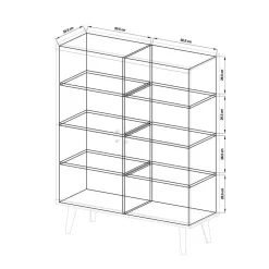 Wohnen Wohnwände<Set Wohnraum Kombi mit TV Board - Cablos (dreiteilig)