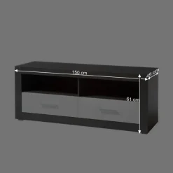 Wohnen Wohnwände<Set Wohnzimmer Anbauwand zweifarbig - Istensa (vierteilig)