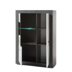 Wohnen Wohnwände<Set Wohnzimmer Anbauwand zweifarbig - Istensa (vierteilig)