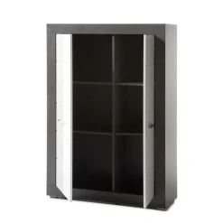 Wohnen Wohnwände<Set Wohnzimmer Anbauwand zweifarbig - Istensa (vierteilig)