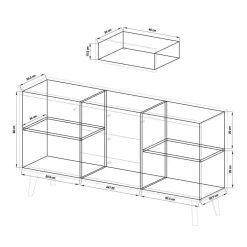 Wohnen Wohnwände<Set Wohnzimmer Möbel mit Sofatisch - Cablos I (fünfteilig)
