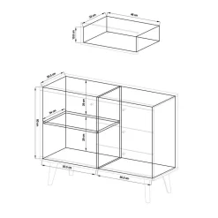 Wohnen Wohnwände<Set Wohnzimmer Schränke & Regal - Cablos (vierteilig)
