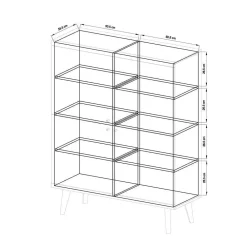 Wohnen Wohnwände<Set Wohnzimmermöbel im Skandi Design - Cablos II (fünfteilig)