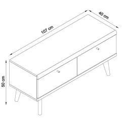 Wohnen Wohnwände<Set Wohnzimmermöbel im Skandi Design - Cablos II (fünfteilig)