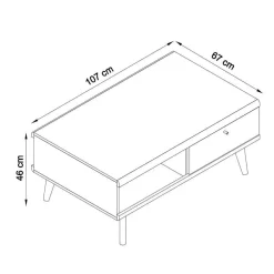 Wohnen Wohnwände<Set Wohnzimmermöbel im Skandi Design - Cablos II (fünfteilig)