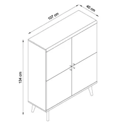 Wohnen Wohnwände<Set Wohnzimmermöbel im Skandi Design - Cablos II (fünfteilig)