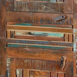 Wohnen Highboards|Vitrinen<Shabby Chic Vitrinenschrank aus Recyclingholz - Tunar