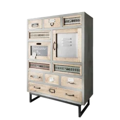 Wohnen Highboards|Kommoden<Shabby Design Highboard aus Recyclingholz - Nuro