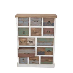 Wohnen Kommoden<Shabby Design Kommode Leona in Weiß Bunt