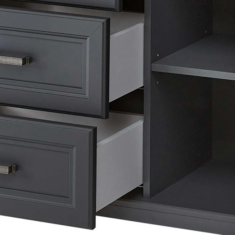 Wohnen Sideboards<Sideboard in Dunkelgrau und Eiche - Joe