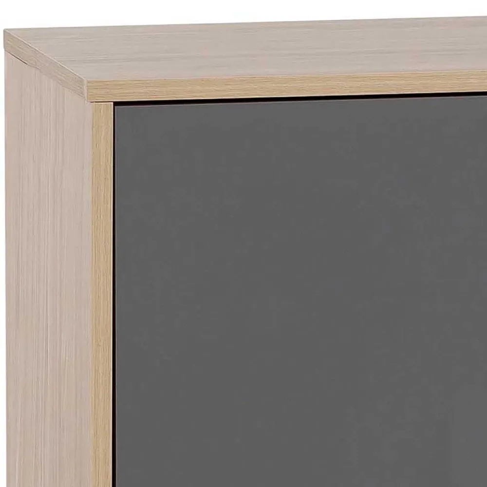 Wohnen Sideboards<Sideboard in Eiche Hell NB & Dunkelgrau - Dranico