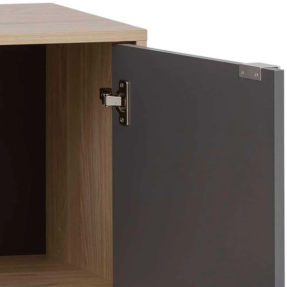 Wohnen Sideboards<Sideboard in Eiche Hell NB & Dunkelgrau - Dranico