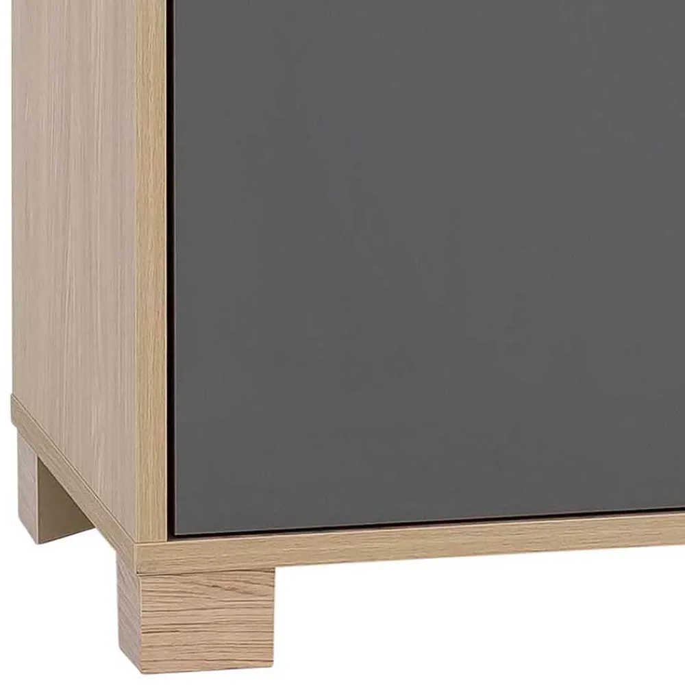 Wohnen Sideboards<Sideboard in Eiche Hell NB & Dunkelgrau - Dranico