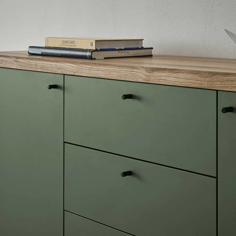 Wohnen Sideboards<Sideboard in Graugrün & Wildeiche - Oliva
