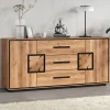 Wohnen Sideboards<Sideboard in Wildeiche mit Schwarz - Shipper